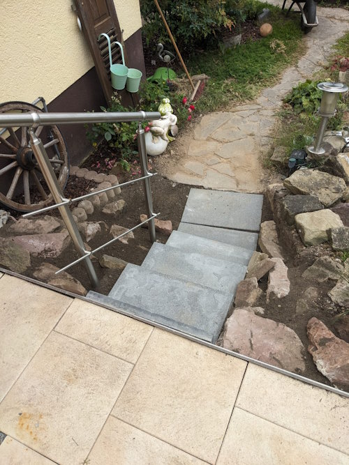 Garten Steintreppe